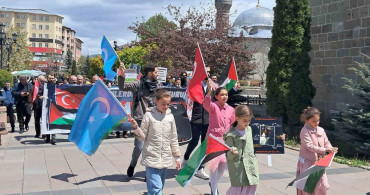Erzurum Sağlıkçıları Gazze İçin Yürüdü