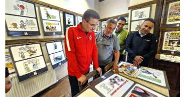 Erzurum valisi aydın baruş, karikatür atölyesinde insanların gülmesi üzerine konuştu