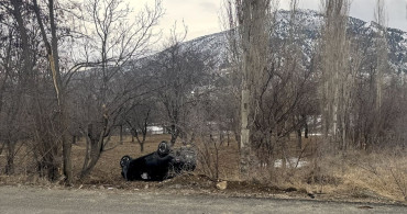 Erzurum'da Devrilen SUV Aracında İki Yaralı
