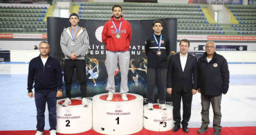 Erzurum’da short track Türkiye şampiyonası madalyaları sahiplerini buldu