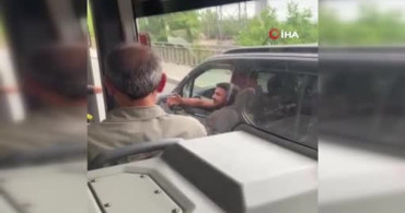 Esenyurt'ta İETT şoförünün yol verme tartışmasındaki ilginç tepkisi