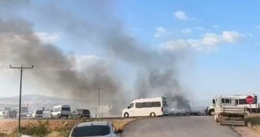 Eskişehir'de tarım işçilerinin yaktığı otlar yangın paniğine neden oldu