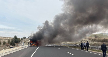 Eskişehir'de Yolcu Otobüsünde Yangın