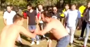 Evde Kalın Çağrısına Uymayan Gençler Güreş Tuttu