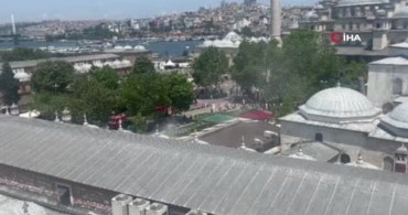 Fatih Eminönü'nde bir iş yerinde yangın çıktı