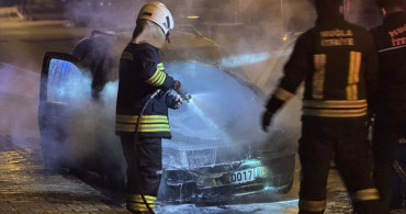 Fethiye'de Otomobil Yandı