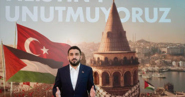 Filistin'e Destek İçin Galata Köprüsü'nde Yürüyüş