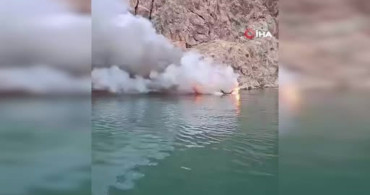 Fırat Nehri'nde tekne yangını: Yaralanan yok