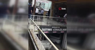 Fren Yerine Gaza Basınca Gözlükçü Dükkanına Daldılar