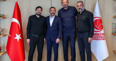 Galatasaray kulübünden tbf başkanı türkoğlu'na ziyaret