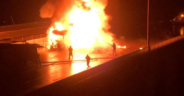 Gaziantep TAG Otoyolu'nda Tır Yangını