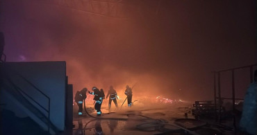 Gaziantep'te Ambalaj Fabrikasında Yangın