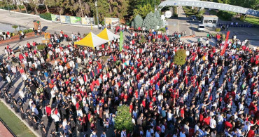 Gaziantep'te milli heyecan üniversite meydanında yaşandı