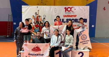 Gaziantep'te Okul Sporları Tırmanış Yarışması Yapıldı