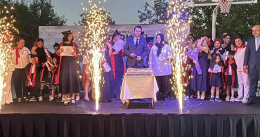Gaziantep'te yeni eğitim merkezinde mezuniyet heyecanı