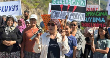 Gazipaşa'da taş ocağı projesine karşı mahalle sakinleri protesto düzenledi
