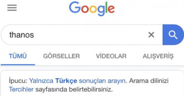 Google'dan Avengers: Endgame Sürprizi! Thanos Yazıp Aratanlar Şaşırdı