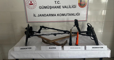 Gümüşhane'de Kaçak Kazı Yapan İki Şüpheli Yakalandı