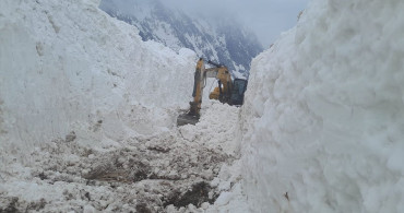 Hakkari'de Çığ Nedeniyle Kapalı Köy Yolu İçin Çalışmalar Başlatıldı