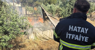 Hassa'da bahçede yangın kontrol altına alındı