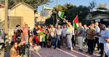 Hatay'da Küresel Sumud Filosu'na Destek Gösterisi
