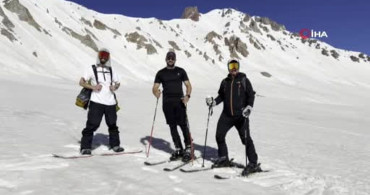 Haziran sonunda Erciyes'te kayak keyfi