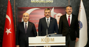 İçişleri Bakanı Çiftçi'den KOM Başkanlığı Ziyareti