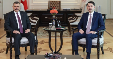 İçişleri bakanı mustafa çiftçi, çevre bakanı murat kurum'u ziyaret etti