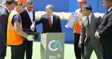 İhlas Holding'in Kırgızistan'daki Kazarman hidroelektrik santrali için kapsül bırakma töreni yapıldı