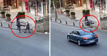 İki Yaşlı Amca Sokak Ortasında Kavga Etti