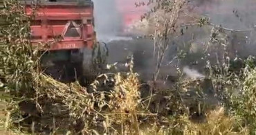 İnegöl'de çıkan anız yangını 20 dönümlük alanı yok etti