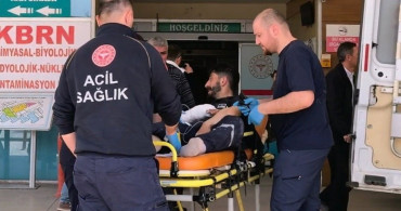 İnegöl'de Spiral Taşı Fırladı, Genç Yaralandı