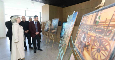 İnegöl'de Yağlı Boya Eserleri Sergilendi