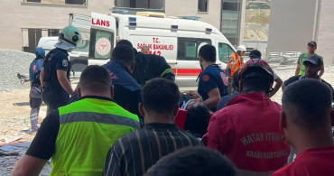 İnşaat halindeki binada asansör boşluğuna düşen işçi yaralandı