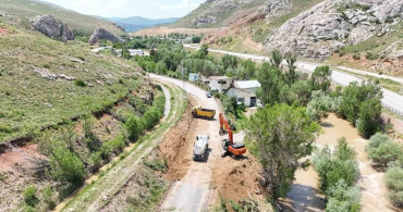 İspir grup yolu asfalt çalışmaları başlatıldı