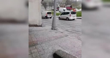 İstanbul'da Dolu Yağışı: Sultangazi'de Sürücüler Zor Anlar Yaşadı