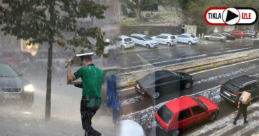 İstanbul'da Hakim Olan Dolu Yağışı Araçlara Zarar Verdi