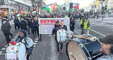 İsveç'te Gazze İçin Protesto Gösterisi Düzenlendi