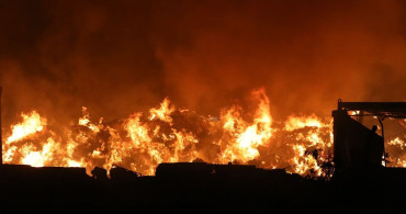 İzmir Menemen'deki Çöp Depolama Alanında Yangın
