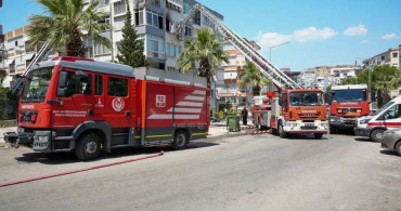 İzmir'de apartmanda çıkan yangın, 6 kişiyi etkiledi