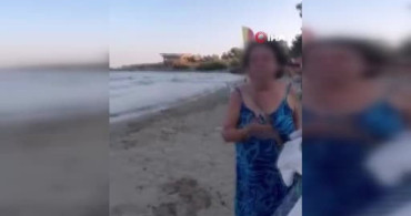 İzmir’de plajda yaşlı kadından anne ve kıza sözlü saldırı