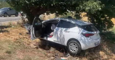 İzmir'de sollama yapan otomobil ağaca çarptı: 4 kişi ağır yaralandı
