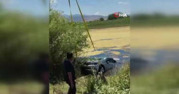 Kahramanmaraş’ta otomobil göle düştü, sürücü kurtuldu