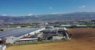Kahramanmaraş'ta tekstil fabrikasındaki yangının yol açtığı hasar görüntülendi