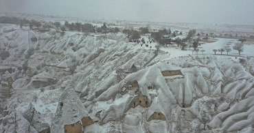 Kapadokya'da Etkili Kar Yağışı