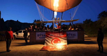 Kapadokya'da milli takım için moral uçuşu gerçekleşti