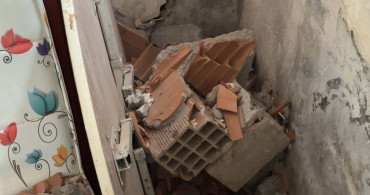 Karabük'te heyelan nedeniyle ev hasar gördü