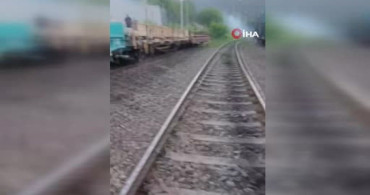 Karabük'te makinistler anız yangınına müdahale etti