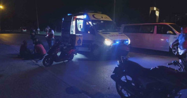 Karanlıkta Kaldırıma Çarpan Motosiklet Kazası: 1 Yaralı