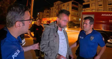 Kargo aracını yakmak isteyen şahıs, olay yerinde yakalandı